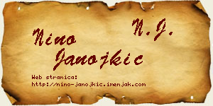 Nino Janojkić vizit kartica